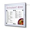 Venkovní uzamykatelná světelná menu vitrína 2 x A4, na šířku, hliník