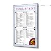 Venkovní uzamykatelná světelná menu vitrína 4 x A4, hliník
