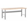 Výškově nastavitelný dílenský stůl Basic s čelní deskou 200 x 80 cm, šedá - ral 7038