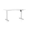Výškově nastavitelný stůl OfficeTech A, 120 x 80 cm, bílá podnož, bílá