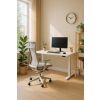 Výškově nastavitelný stůl OfficeTech A, 120 x 80 cm, bílá podnož, bílá