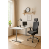 35232 2 vyskove nastavitelny stul officetech a 160 x 80 cm seda podnoz bila