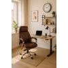 Výškově nastavitelný stůl OfficeTech D, 120 x 80 cm, černá podnož, dub