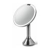 Zrcátko Simplehuman s nastavitelným jasem Dual LED, matný nerez