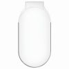 Úzký oválný pedálový koš 45 l, bílá ocel, bílá