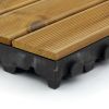 Dřevěná dlažba Linea CombiWood 40 x 118 x 6,5 cm, přírodní dřevo