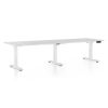 Výškově nastavitelný stůl OfficeTech Long, 260 x 80 cm, bílá podnož, bílá