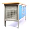 Dílenský stůl Solid Compact+ se zásuvkami, 170 × 60 × 86,5 cm, modrá - ral 5012