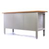 Dílenský stůl Solid Compact+ se zásuvkami, 170 × 60 × 86,5 cm, modrá - ral 5012