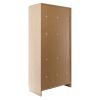 Dřevěná šatní skříňka Visio - 6 boxů, 90 x 45 x 185 cm, cylindrický zámek, javor