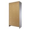 Dřevěná šatní skříňka Visio LUX - 6 boxů, 90 x 45 x 185 cm, cylindrický zámek, šedá
