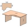 Ergonomický stůl Impress 160 x 90 cm, levý, dub sonoma