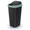 Odpadkový koš s barevným víkem, 25 l, zelená / černá