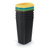 Set košů na tříděný odpad, hranaté, 4 x 45 l, barevná