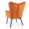 Křeslo Camden Velvet, oranžová