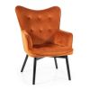 Křeslo Camden Velvet, oranžová