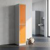 Kovová šatní skříňka - 2 boxy, 38 x 45 x 185 cm, cylindrický zámek, oranžová - ral 2004