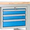 Dílenský stůl Solid OAK-33, 150 cm, 2 závěsné boxy, dub