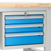 Dílenský stůl Solid OAK-23, 150 cm, 2 závěsné boxy, dub