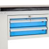 Dílenský stůl Solid MDF-24, 150 cm, 2 závěsné boxy, černá