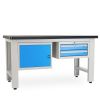 Dílenský stůl Solid MDF-12, 150 cm, 2 závěsné boxy, černá
