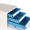Dílenský stůl Solid OAK-32, 180 cm, 2 závěsné boxy, dub