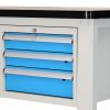 Dílenský stůl Solid MDF-03, 180 cm, závěsný box, černá