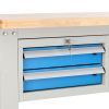 Dílenský stůl Solid OAK-23, 210 cm, 2 závěsné boxy, dub