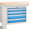 Dílenský stůl Solid OAK-43, 210 cm, 2 závěsné boxy, dub