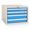 Dílenský stůl Solid MDF-24, 210 cm, 2 závěsné boxy, černá