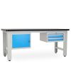 Dílenský stůl Solid MDF-12, 210 cm, 2 závěsné boxy, černá