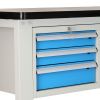 Dílenský stůl Solid MDF-34, 210 cm, 2 závěsné boxy, černá