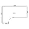 Ergonomický stůl ProOffice A 180 x 120 cm, levý, ořech