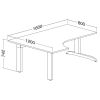 Ergonomický stůl ProOffice C 180 x 120 cm, levý, buk