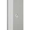 Kovová šatní skříňka, 60 x 50 x 160 cm, pevné nohy, cylindrický zámek, světle šedá - ral 7035