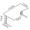Ergonomický stůl Visio 160 x 100 cm, levý, javor