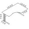 Ergonomický stůl Visio 160 x 100 cm, pravý, javor