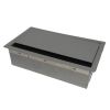 Zásuvkový panel MMP42 - 3x 230V + ethernet, stříbrná (rozbaleno)