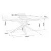 Jídelní stůl Hull, dub / černá