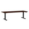 Výškově nastavitelný stůl OfficeTech C, 200 x 80 cm, černá podnož, wenge