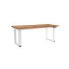 Výškově nastavitelný stůl OfficeTech Strong 180 x 80 cm, bílá podnož, dub zlatý