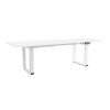 Výškově nastavitelný stůl OfficeTech Strong 240 x 80 cm, bílá podnož, bílá