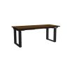 Výškově nastavitelný stůl OfficeTech Strong 180 x 80 cm, černá podnož, ořech