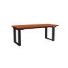 Výškově nastavitelný stůl OfficeTech Strong 180 x 80 cm, černá podnož, třešeň