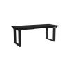 Výškově nastavitelný stůl OfficeTech Strong 180 x 80 cm, černá podnož, černá