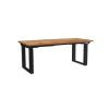 Výškově nastavitelný stůl OfficeTech Strong 180 x 80 cm, černá podnož, dub zlatý
