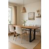 Výškově nastavitelný stůl OfficeTech Strong 240 x 80 cm, černá podnož, dub kraft
