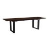 Výškově nastavitelný stůl OfficeTech Strong 240 x 80 cm, černá podnož, wenge