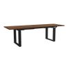 Výškově nastavitelný stůl OfficeTech Strong 240 x 80 cm, černá podnož, dub silverjack