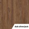 Skládací stůl 180 x 80 cm, černá podnož, dub silverjack